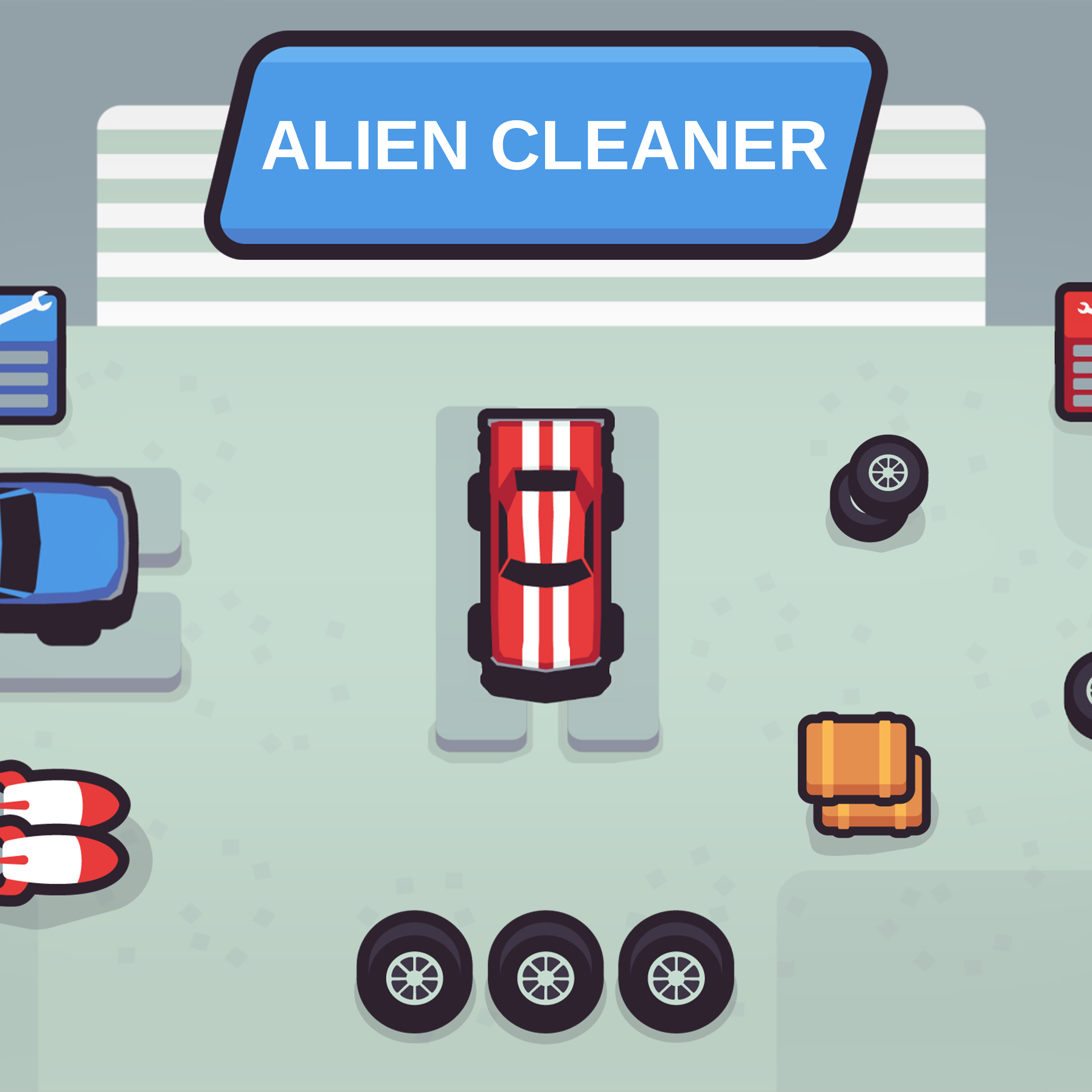 Alien Cleaner game - Clean up the space as an alien.