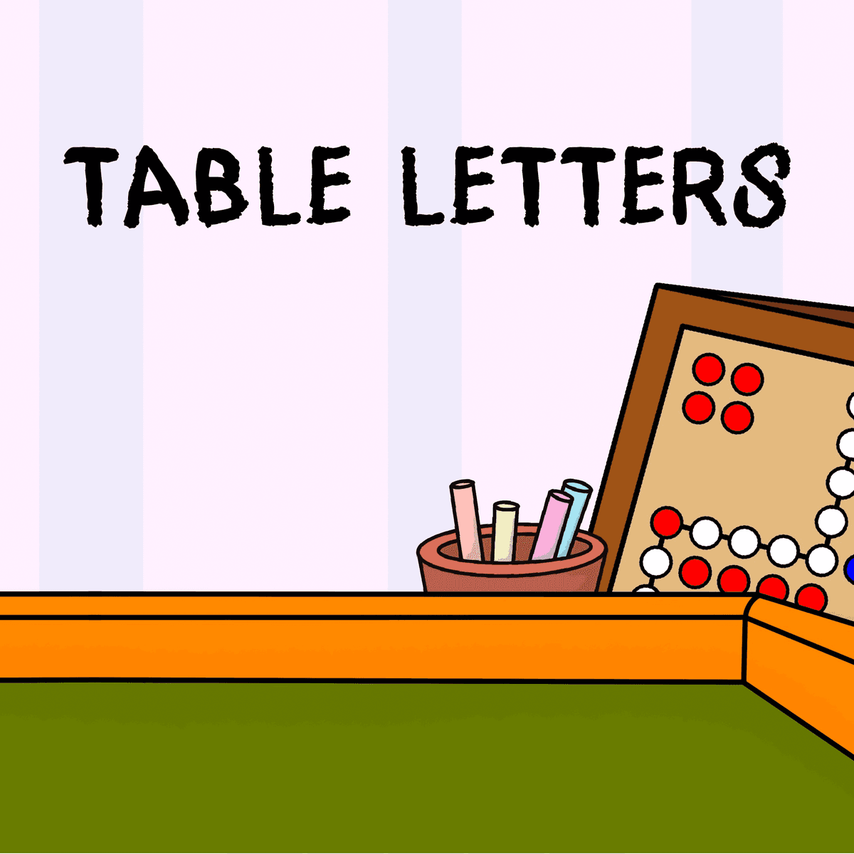 Table Letters game - Arrange letters to form words.