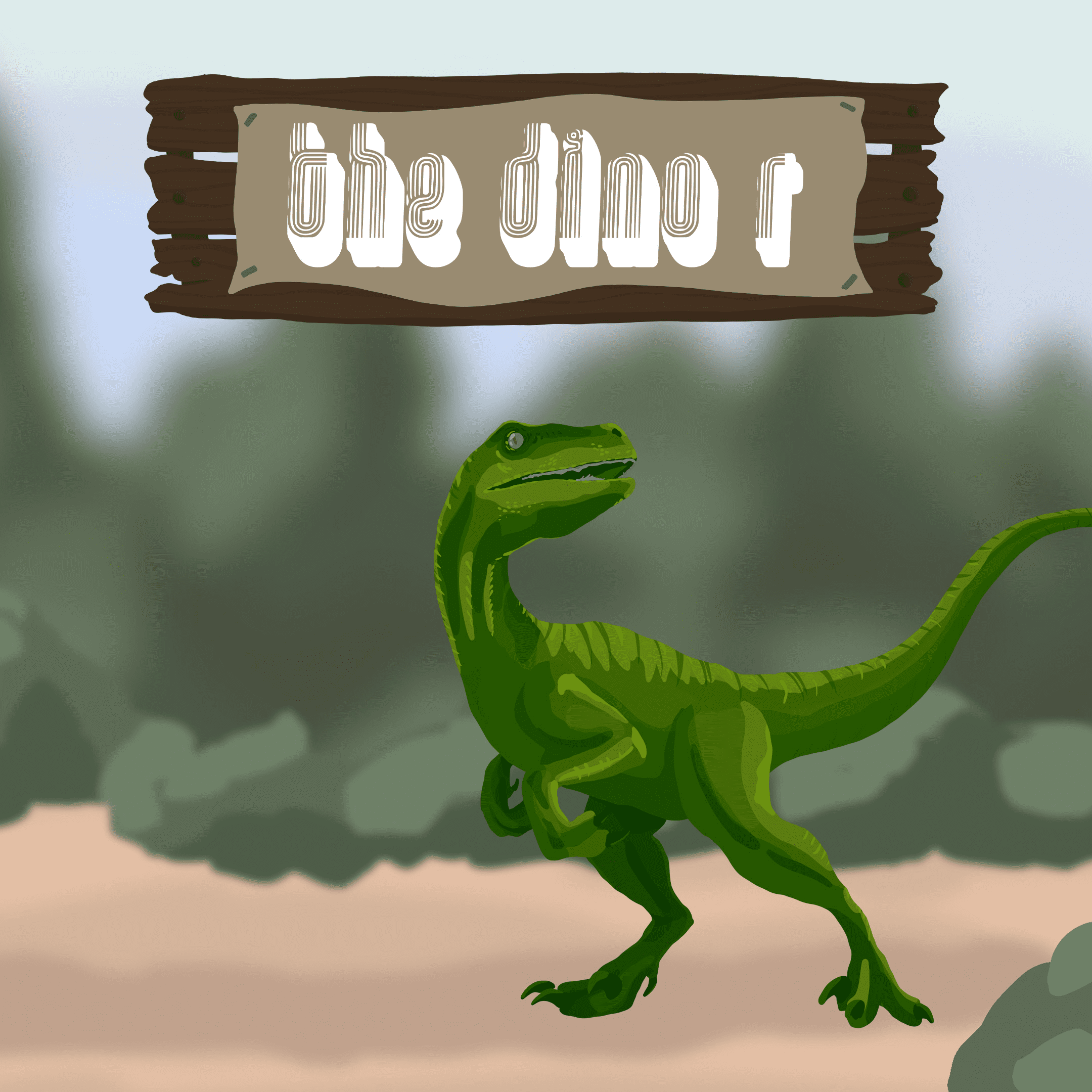 The Dino R game - Embark on a prehistoric adventure with a dinosaur.