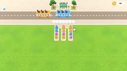 Bus Stop Shuffle - Bus Stop Shuffle puzzle game screenshot – fit every passenger into the available bus seats.