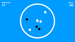 Circle blue screen interactive game 