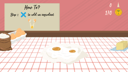 Dream Bakery game level showcasing bakery character tasks