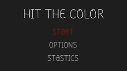 Hit the Color game screen showing color matching puzzle