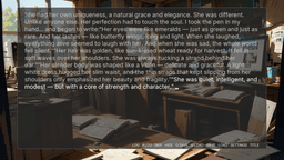 Close-up of Dan on black background; dialogue box with anxious self-talk about thinking and having no other skills; VN interface icons visible.