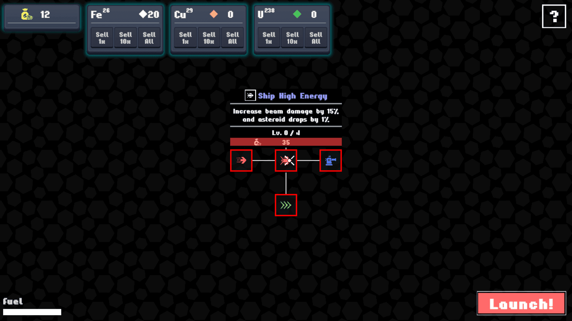 Ore Klast - space shoooter RPG game collecting ores and upgrading your ship