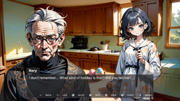 Past Easter - A close-up of the same colonnade, showing thick columns with decorative capitals and steps leading to a dark, recessed doorway.

