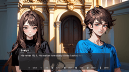 Secret: Evelyn and Edward talk in front of the mansion's golden double doors in Secret.