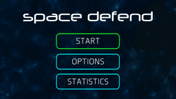 Space Defend game screen showing space defense challenge