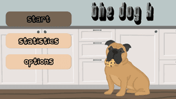 The Dog K game screen showing dog character adventure