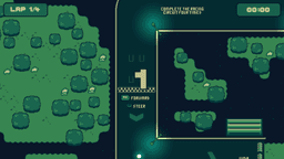 Turbo Hyper Drive tutorial page with large ‘Play’ button and prompt to go to next page—retro racing UI on a patterned automotive backdrop.