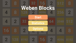 Weben Blocks game screen showing block puzzle challenge