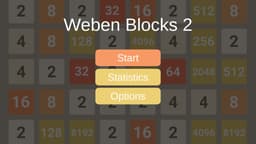 Weben Blocks 2 game screen showing block puzzle challenge