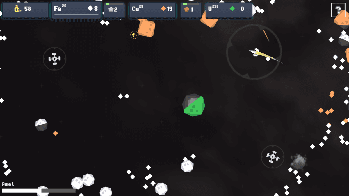 Ore Klast - space shoooter RPG game collecting ores and upgrading your ship