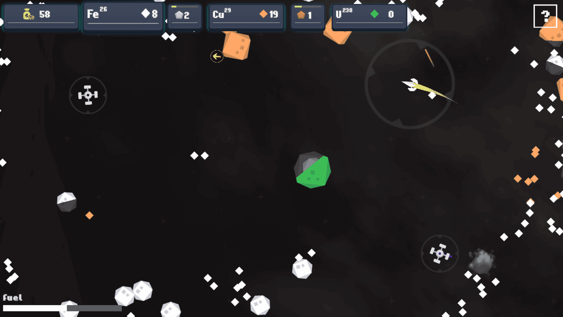 Ore Klast - space shoooter RPG game collecting ores and upgrading your ship