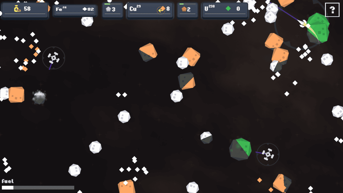 Ore Klast - space shoooter RPG game collecting ores and upgrading your ship