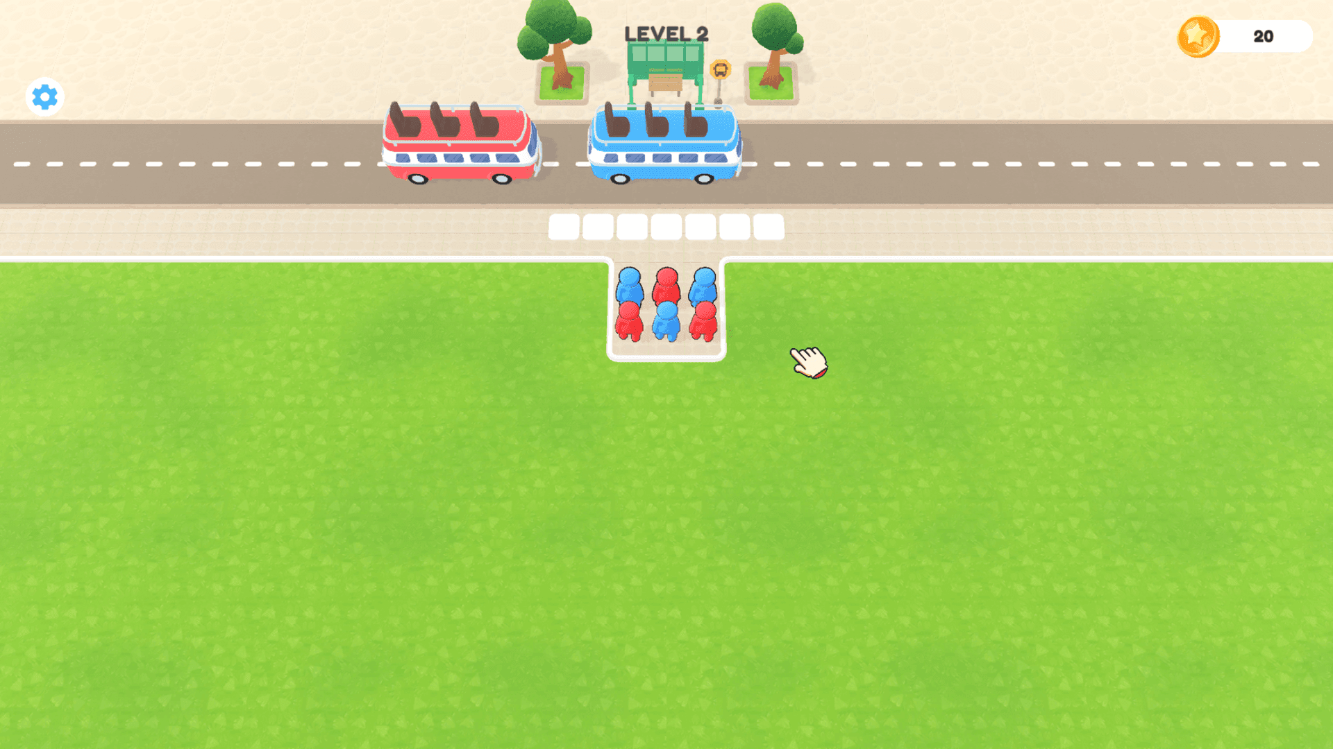 Bus Stop Shuffle - Bus Stop Shuffle gameplay – strategic puzzle challenge to fit all people into the bus.
