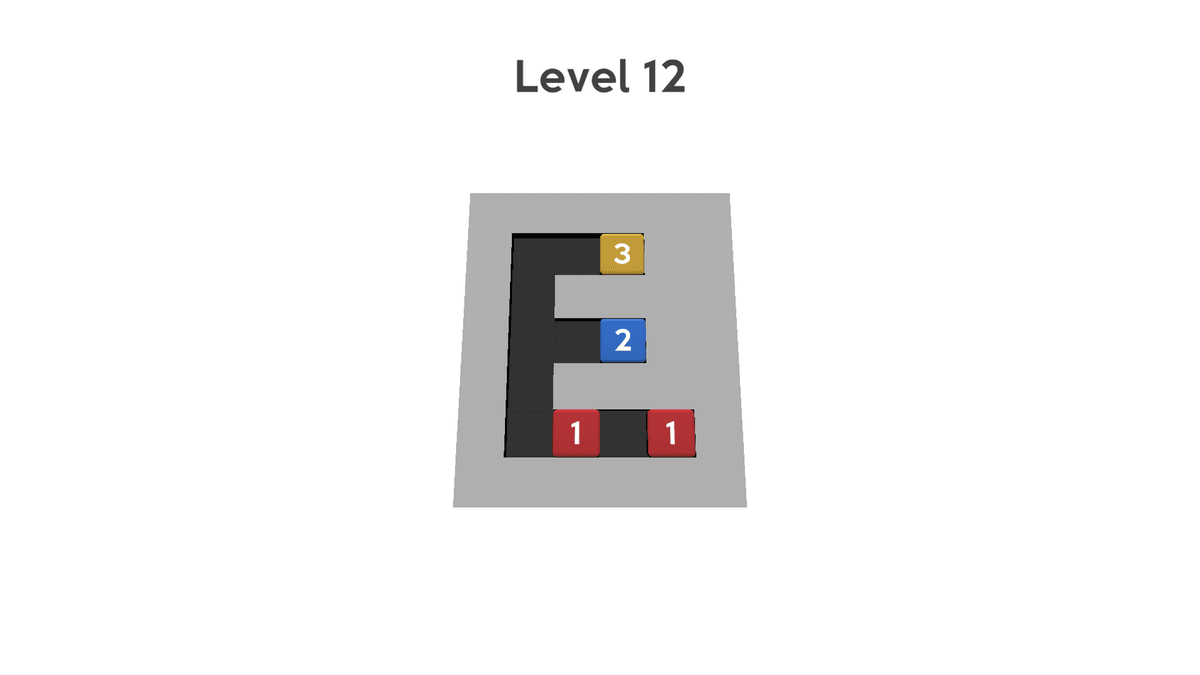 Cubes Problem - The main menu screen of the game "Cubes Problem" featuring options: Play, Statistics, and Settings in a simple black-and-white design.