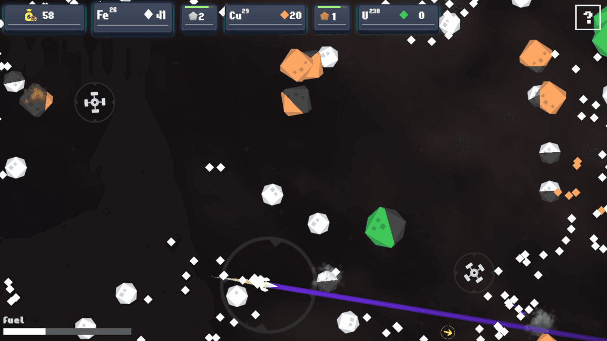 Ore Klast - space shoooter RPG game collecting ores and upgrading your ship