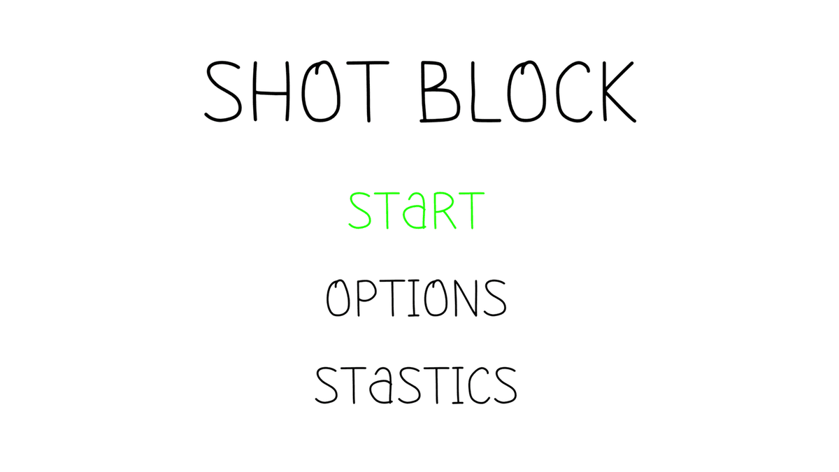 Shot Block game screen showing block shooting puzzle