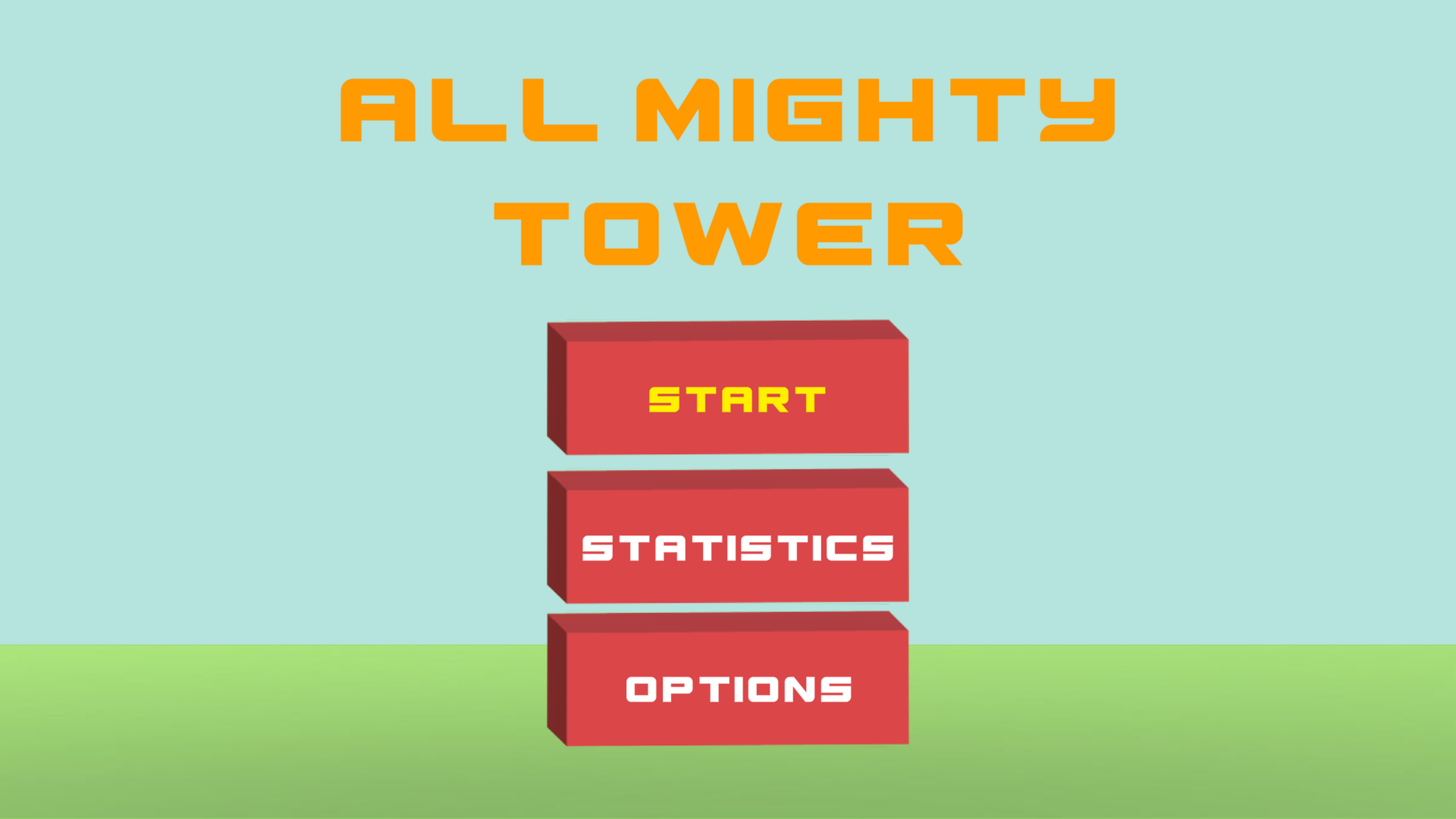 All Mighty Tower game screen showing tower defense challenge