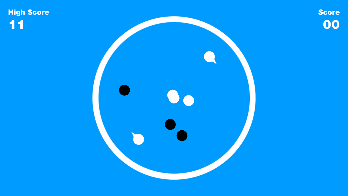 Circle blue screen interactive game 