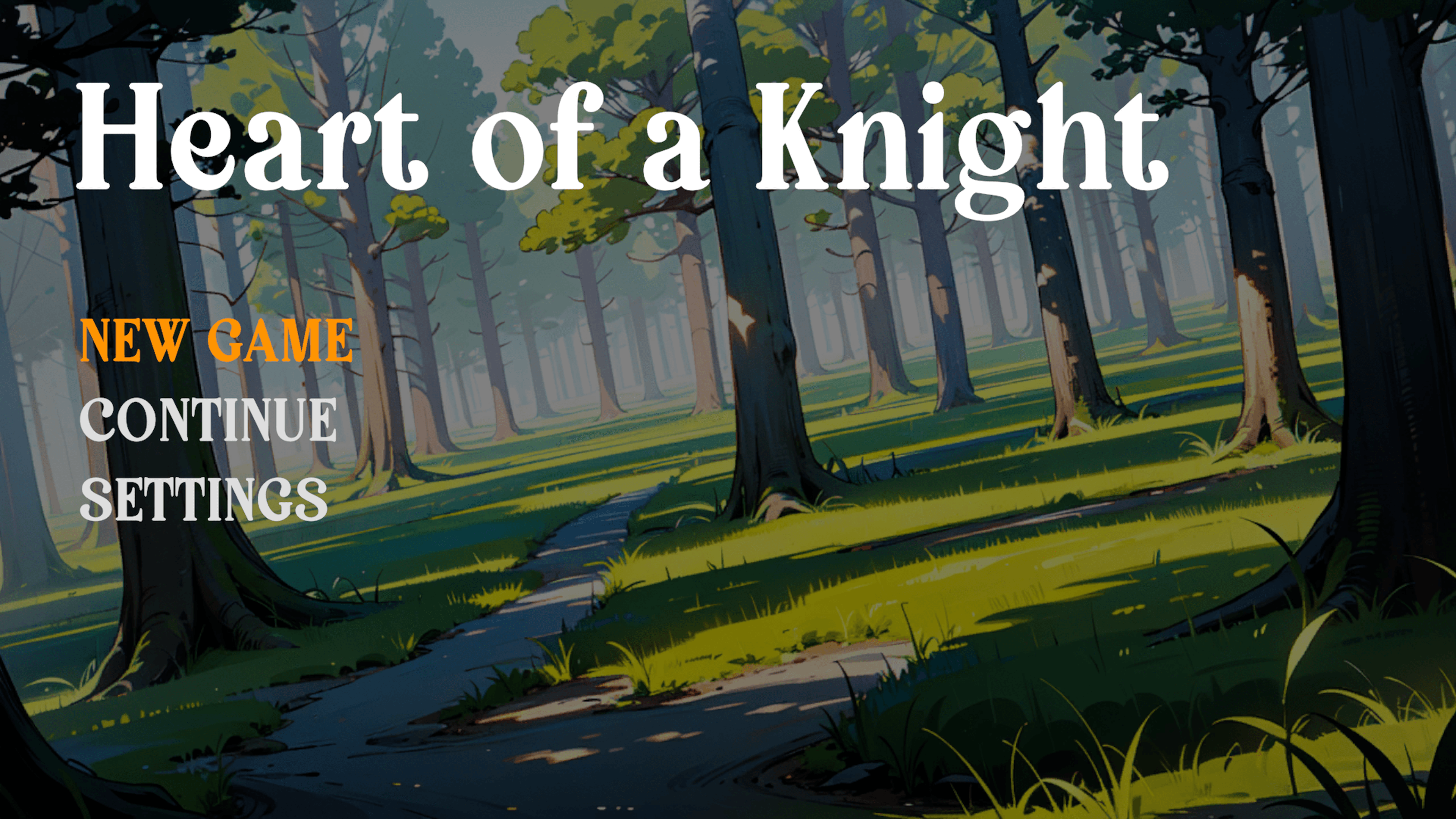 Heart of a Knight menu