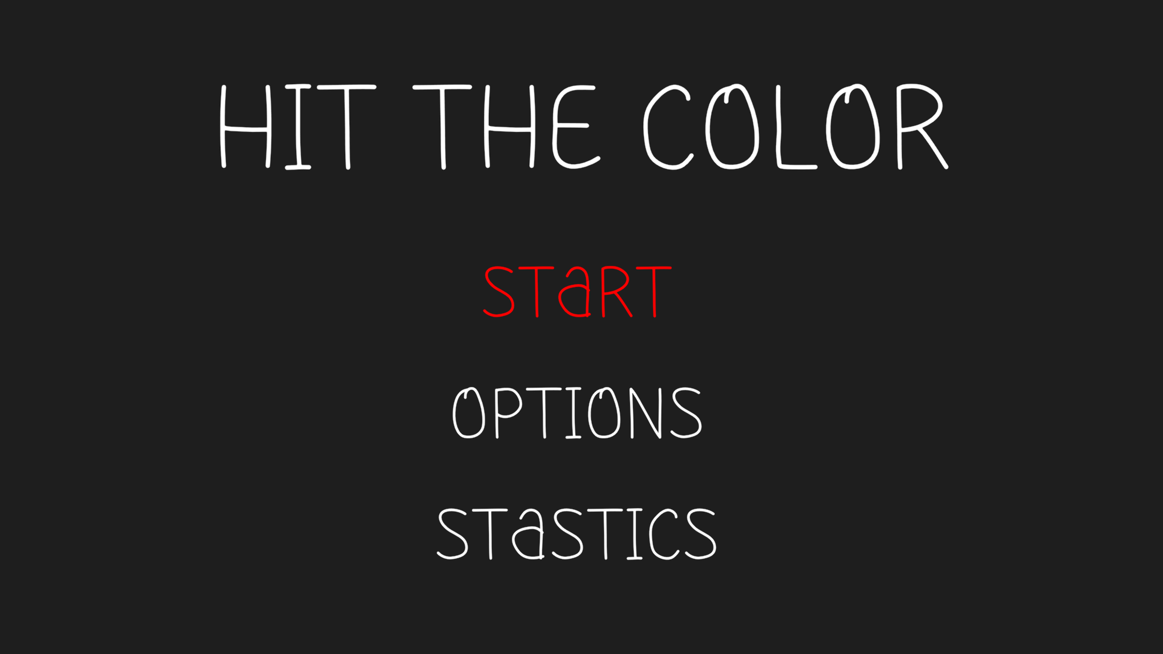 Hit the Color game screen showing color matching puzzle