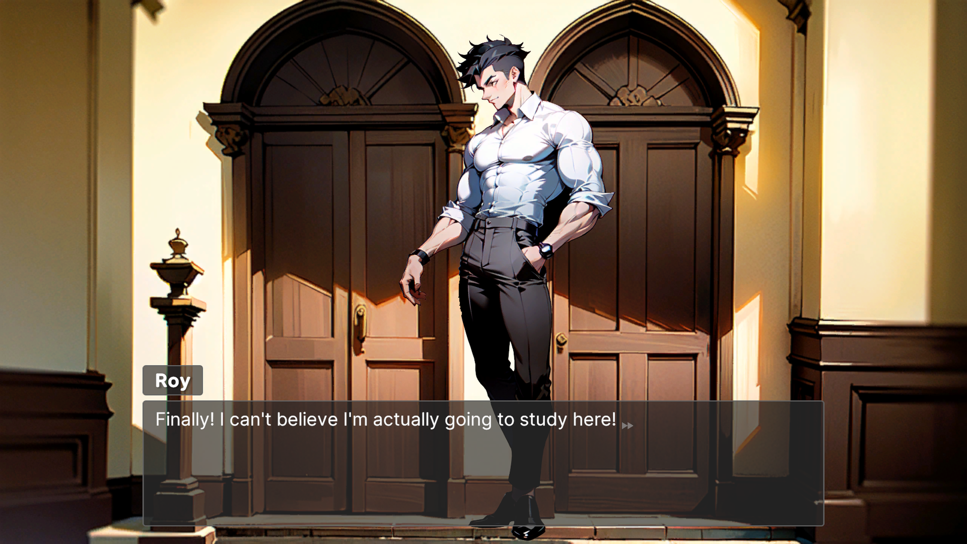 Moonlit Embrace visual novel anime man