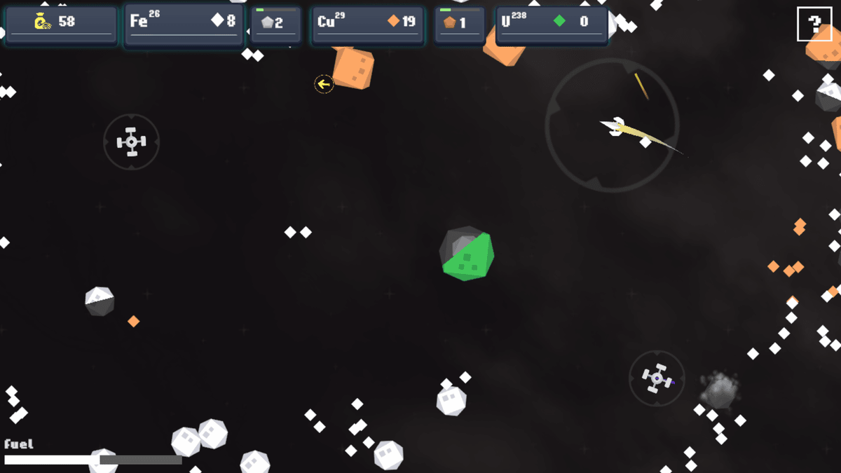 Ore Klast - space shoooter RPG game collecting ores and upgrading your ship