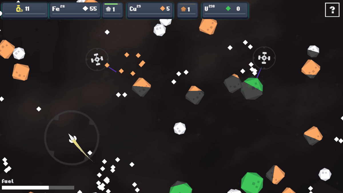 Ore Klast - space shoooter RPG game collecting ores and upgrading your ship