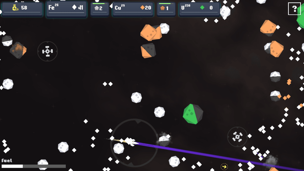 Ore Klast - space shoooter RPG game collecting ores and upgrading your ship