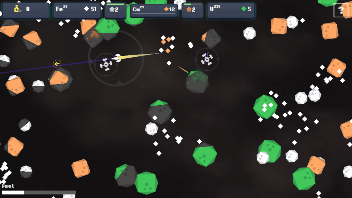 Ore Klast - space shoooter RPG game collecting ores and upgrading your ship