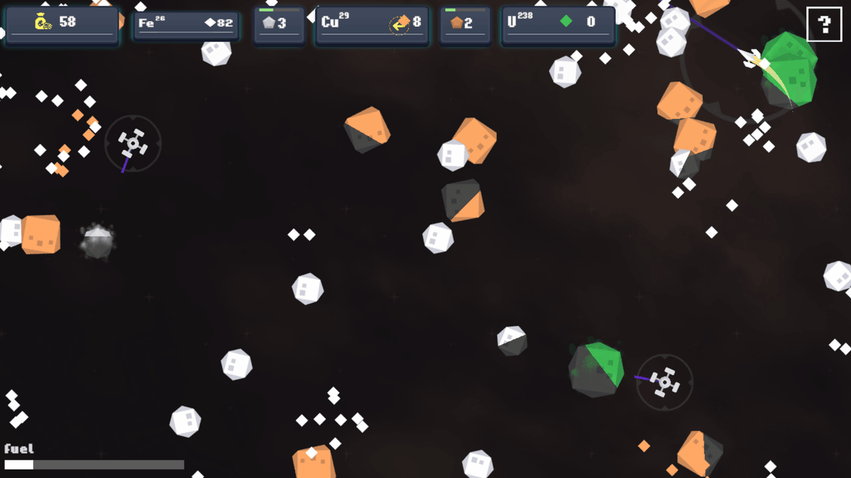 Ore Klast - space shoooter RPG game collecting ores and upgrading your ship