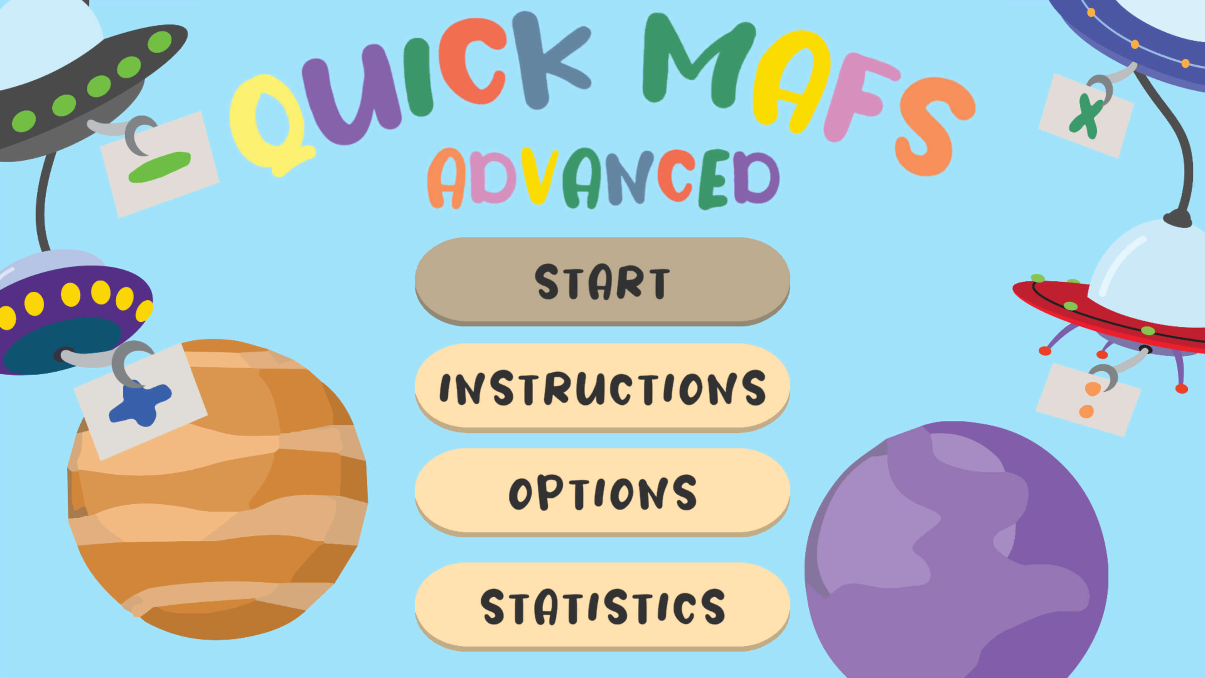 Quick Mafs Advanced math game level with advanced puzzles