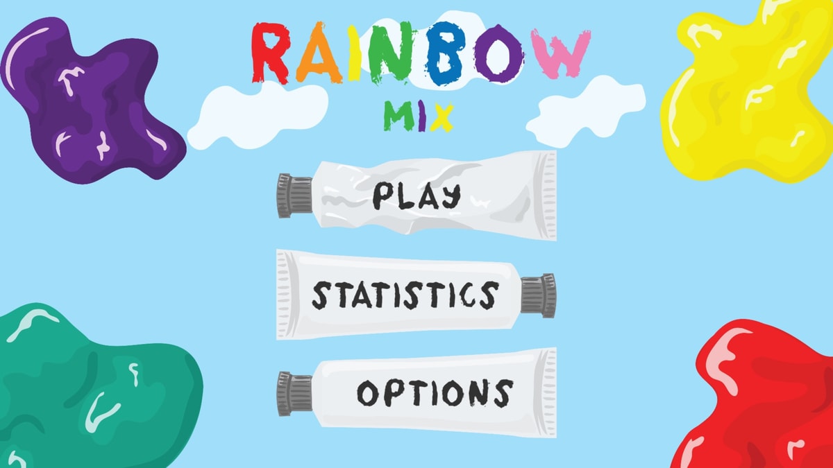 Rainbow Mix game level with colorful theme