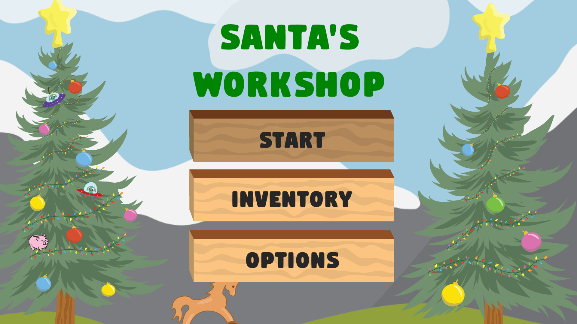 Santa’s Workshop game showing Santa and elves