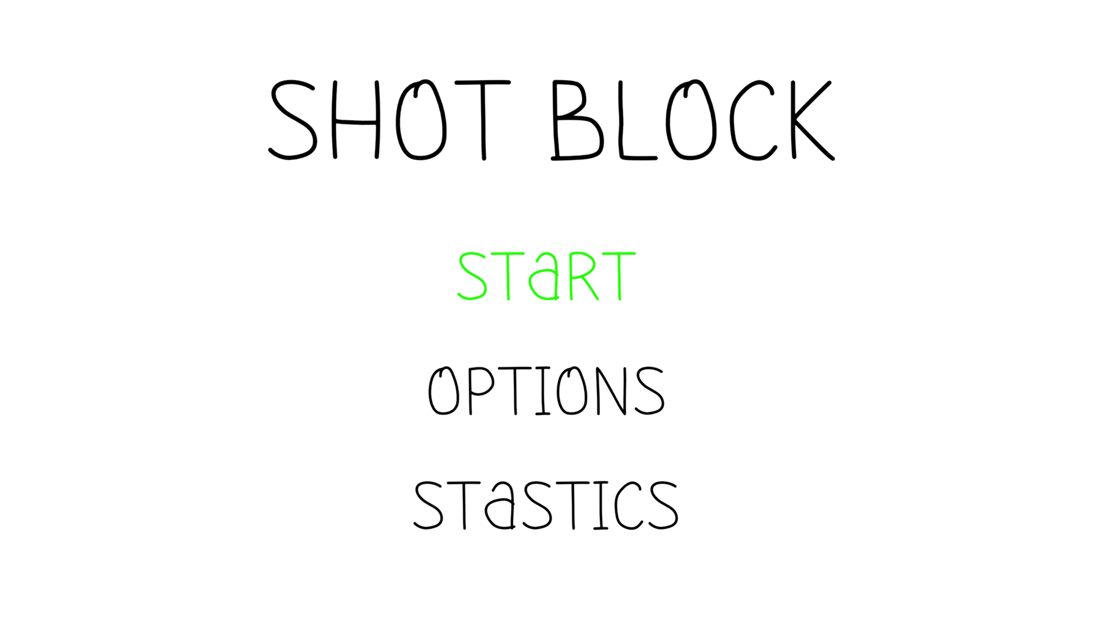 Shot Block game screen showing block shooting puzzle