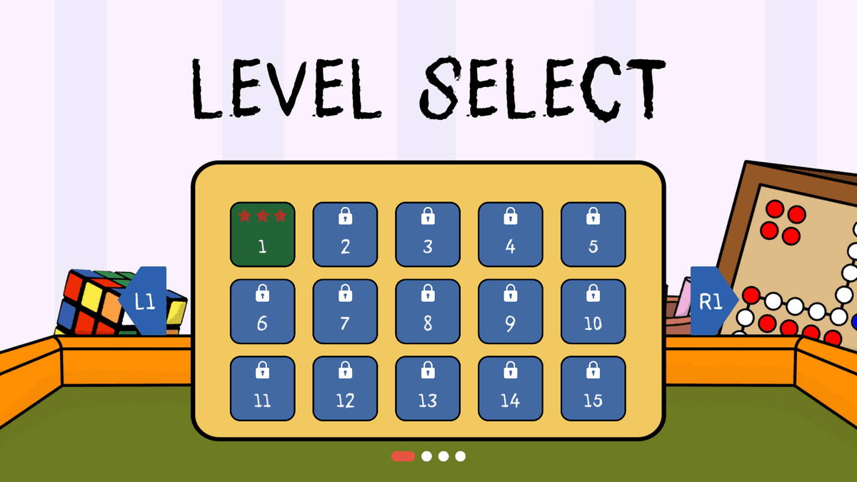 Table Letters game screen showing letter arranging puzzle