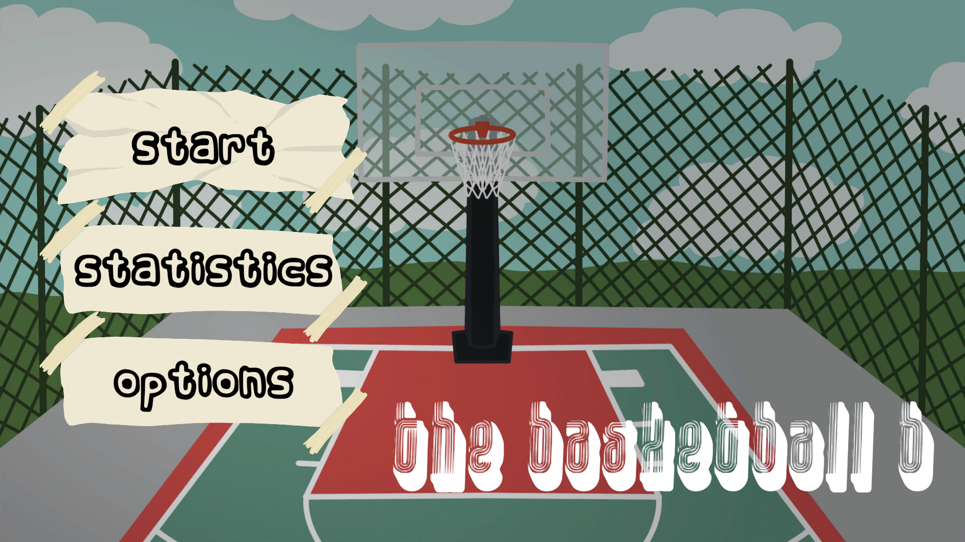 The Basketball B game screen showing basketball challenge