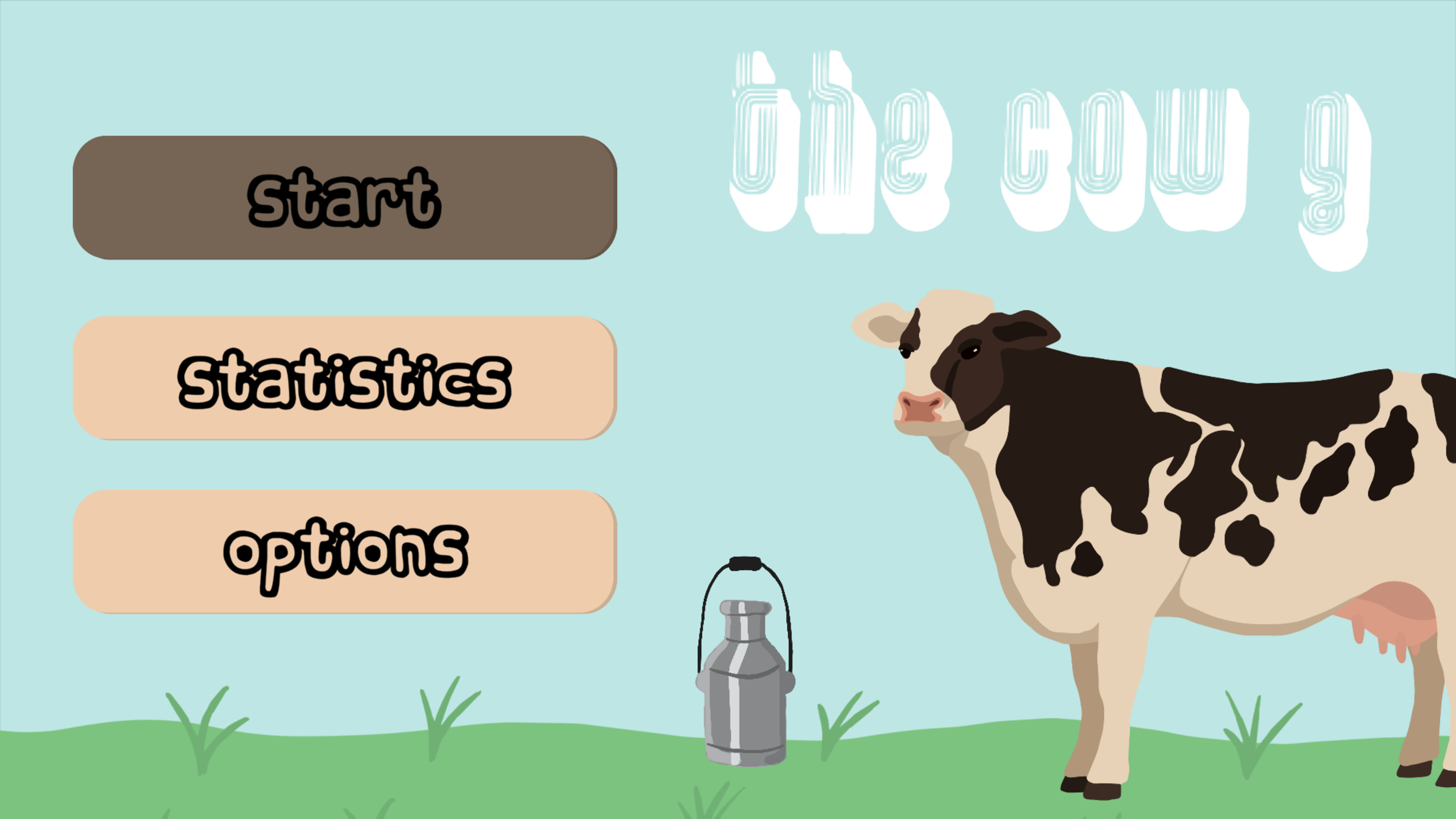 The Cow G game screen showing cow character adventure