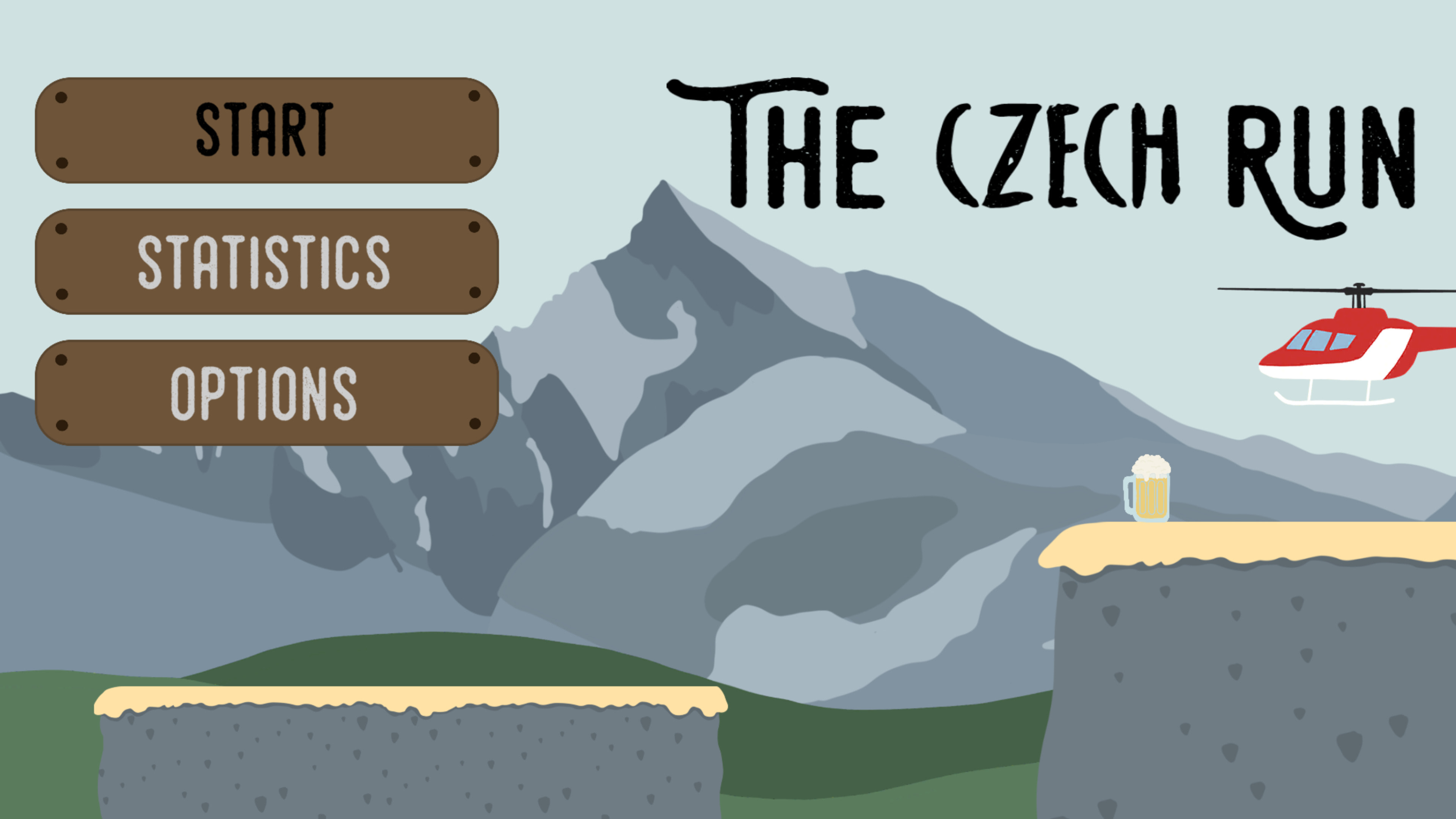 The Czech Run game level with Czech theme