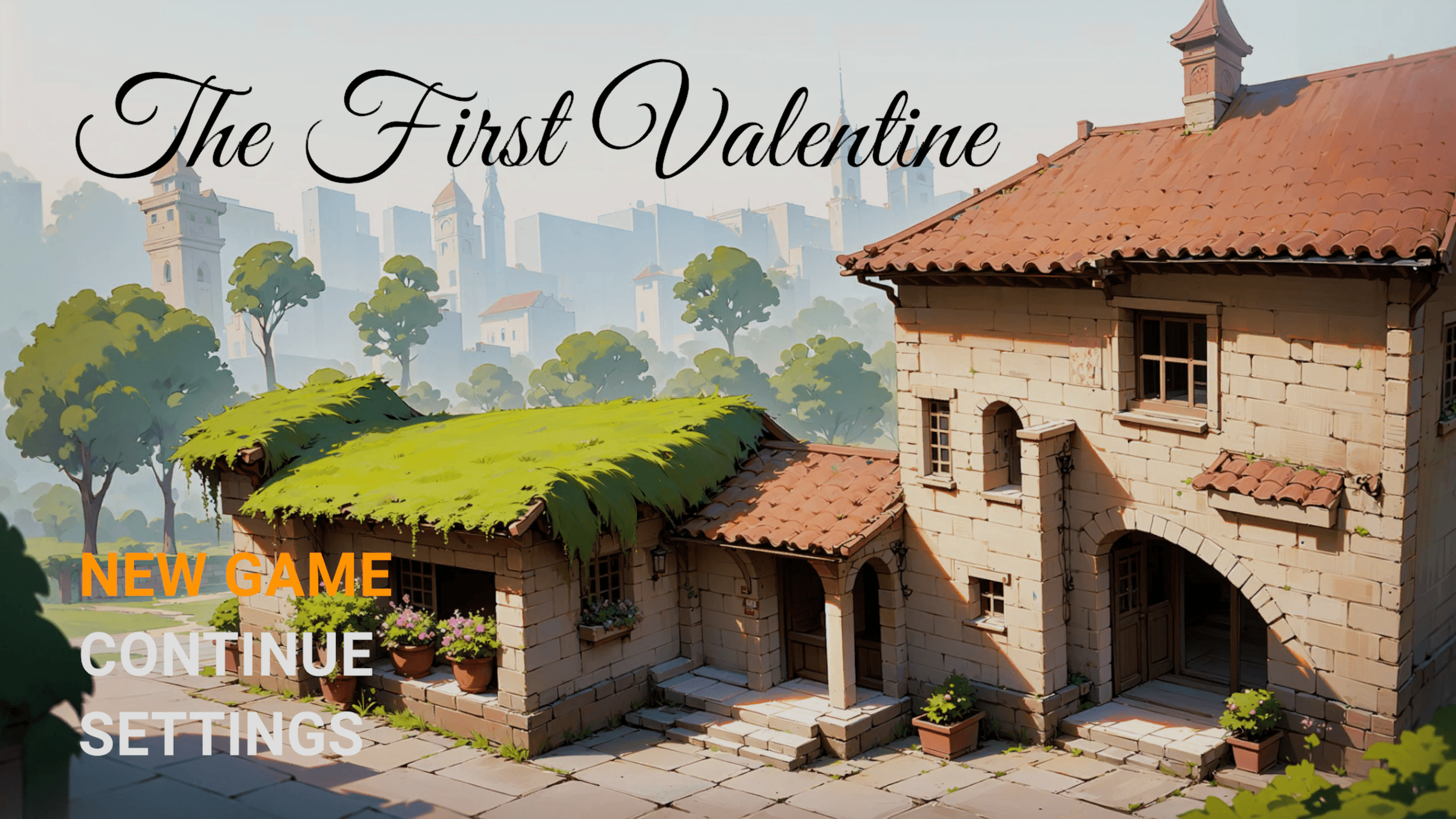 The First Valentine - game menu