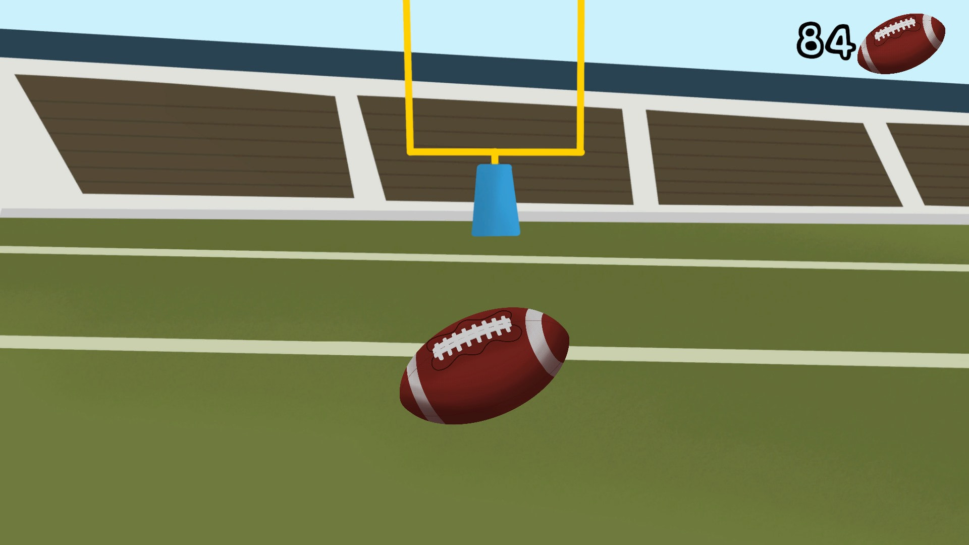 The Football A gameplay featuring football kicking puzzles