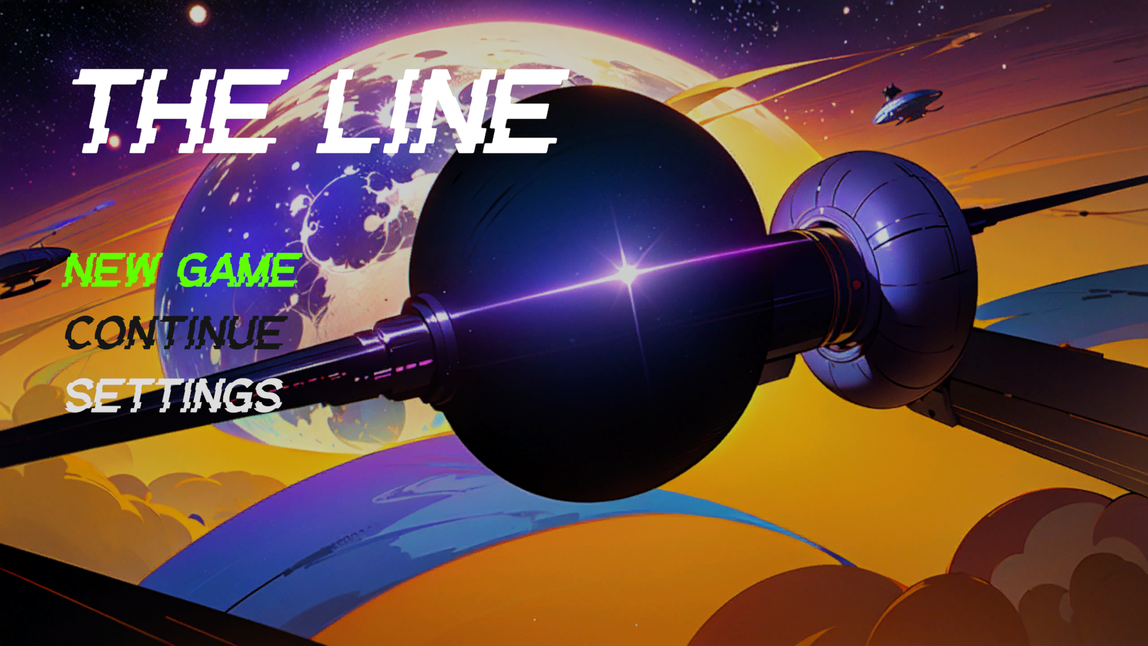 The Line game menu visual novel 