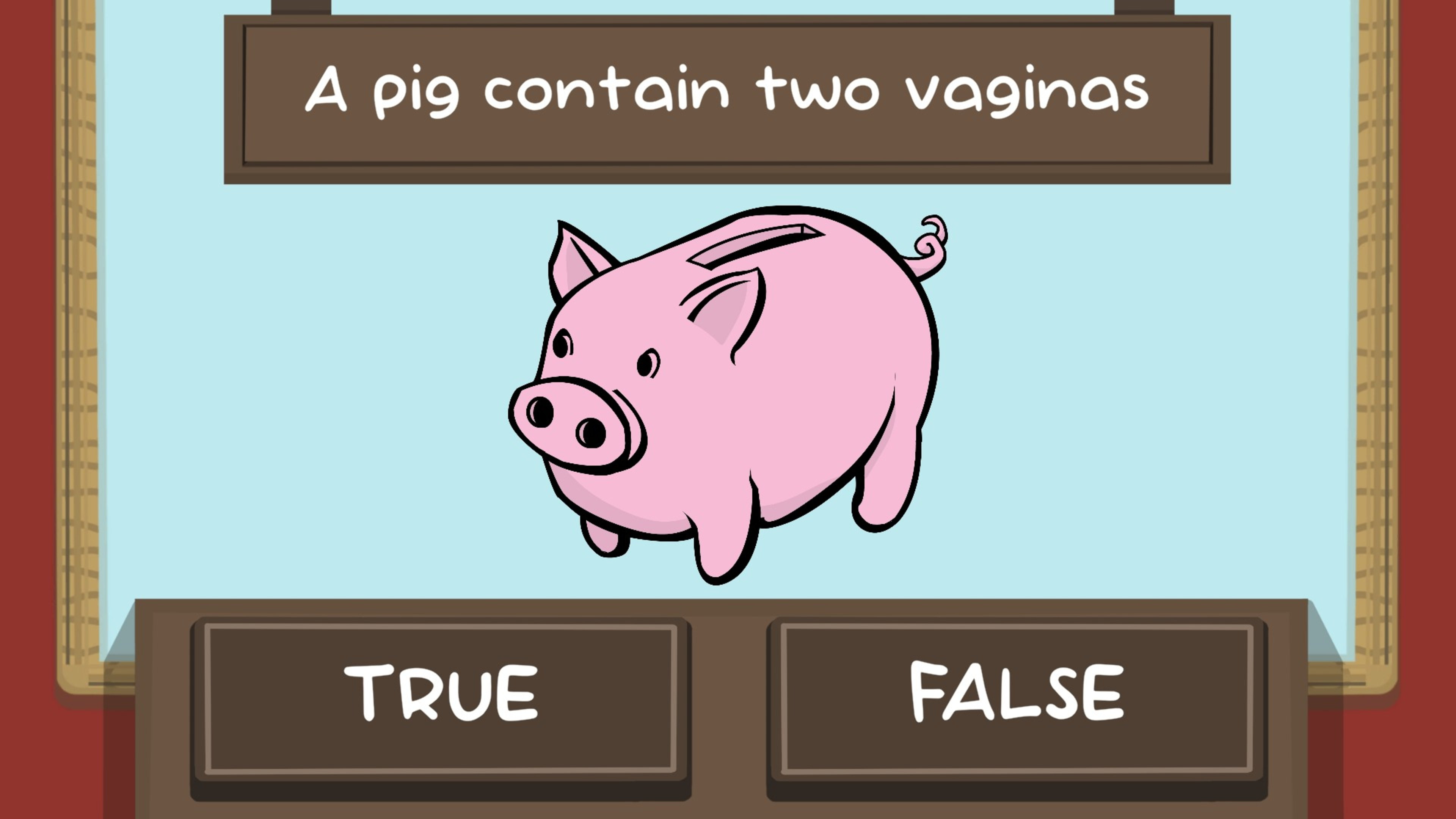 The Pig Quiz interactive game featuring pigs