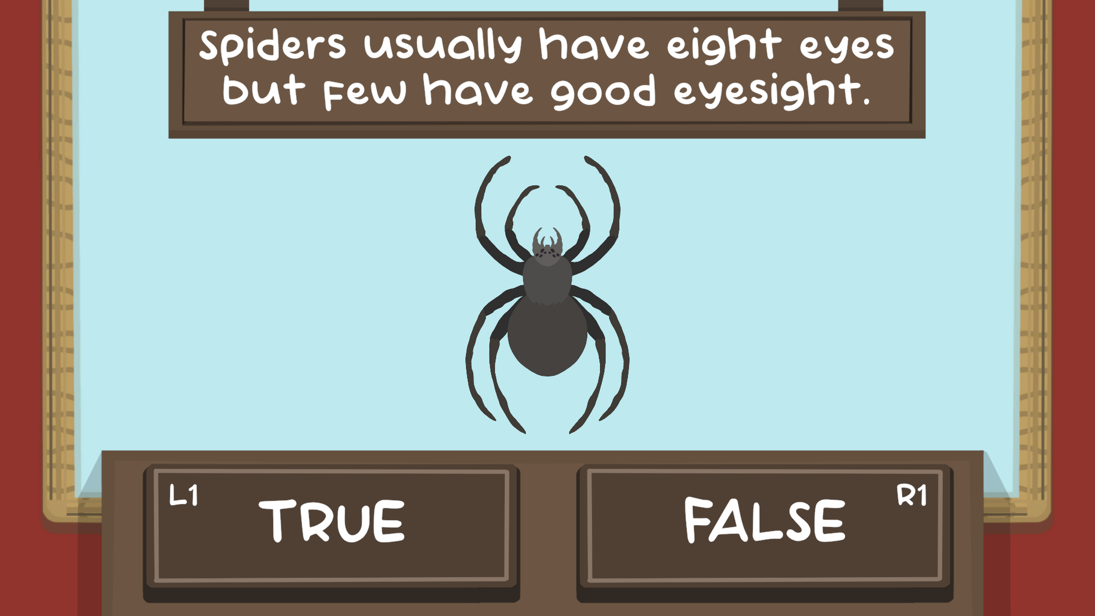 The Spidy Quiz game level showcasing spider quiz challenges