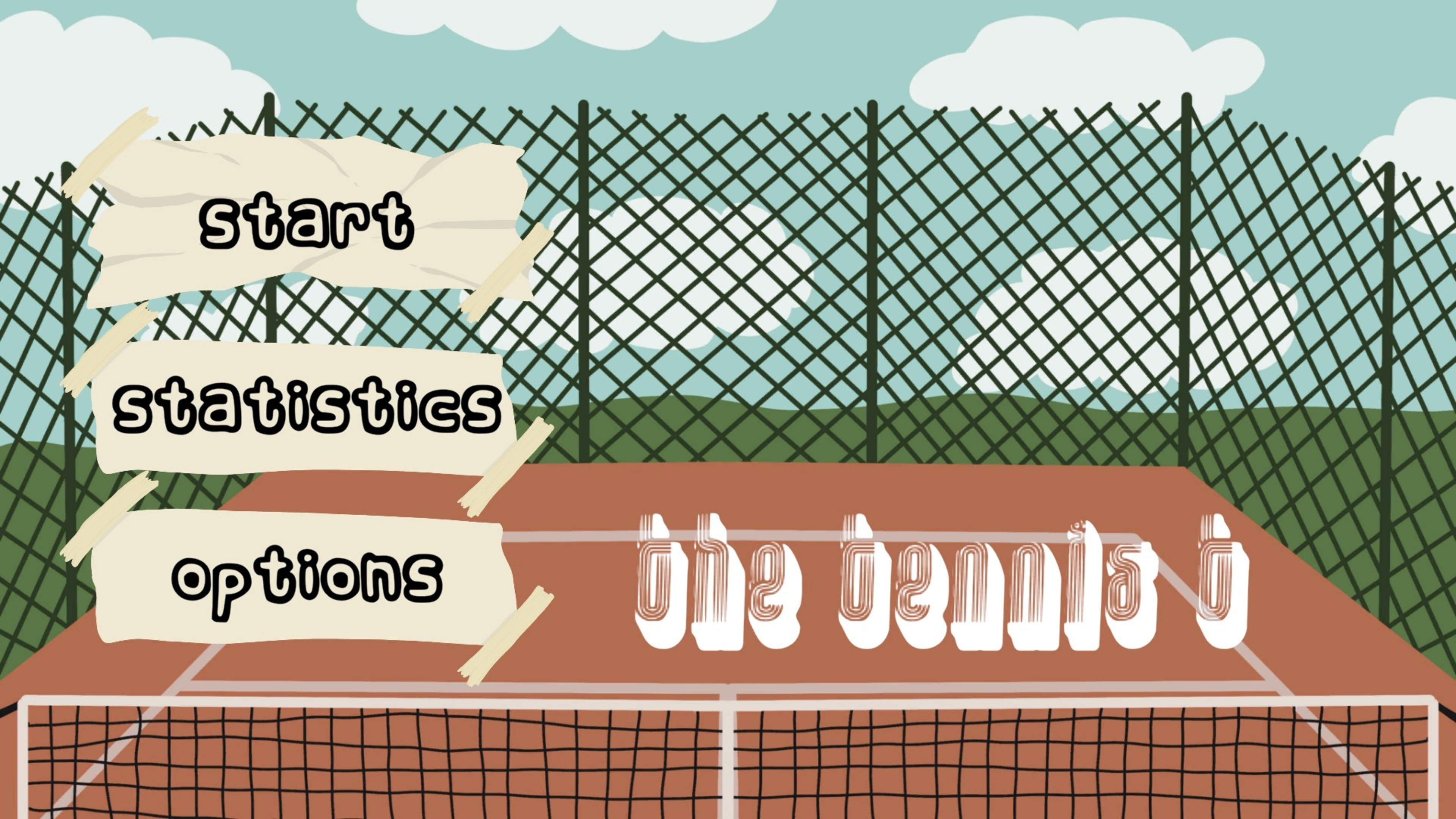 The Tennis T game screen showing tennis challenge