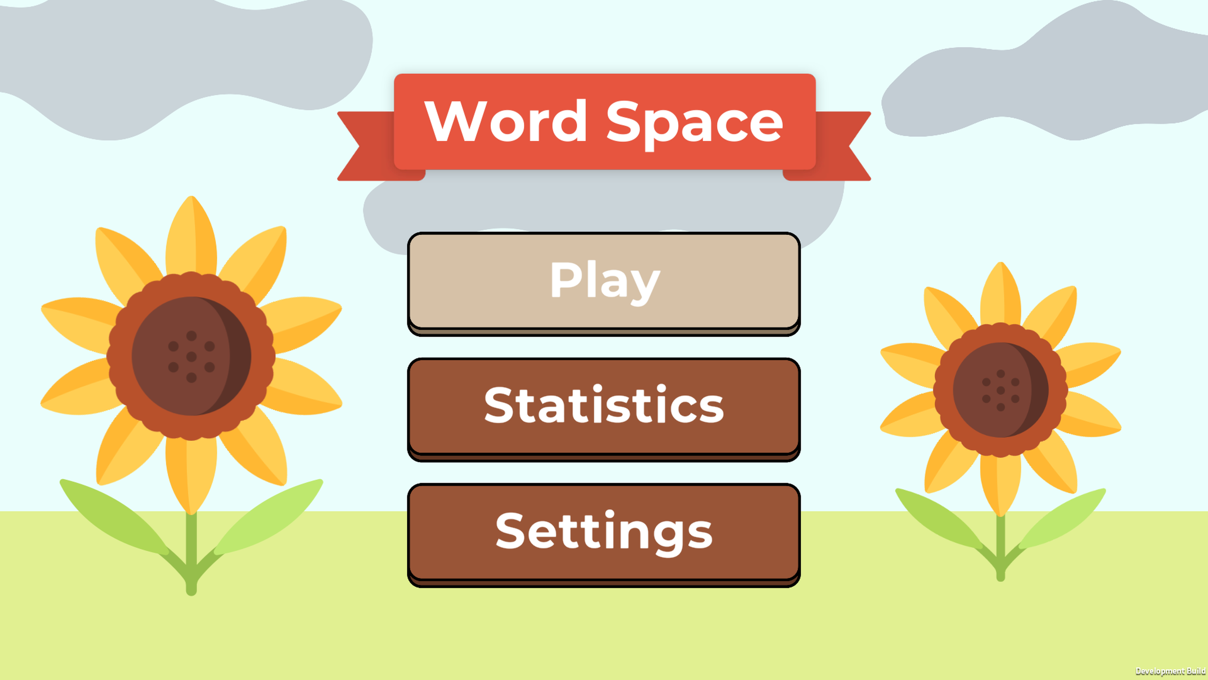 Word Space game screen showing word puzzle challenge