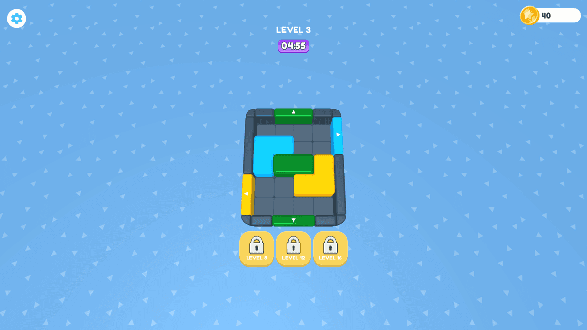 Block Cascade - First level easy kids game