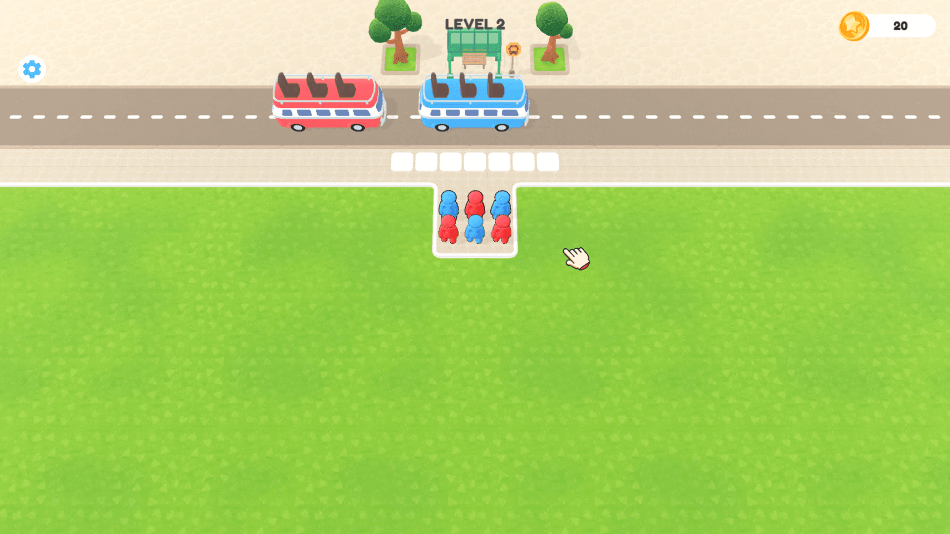 Bus Stop Shuffle - Bus Stop Shuffle gameplay – strategic puzzle challenge to fit all people into the bus.